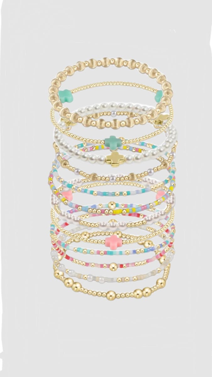 E Newton Stack bracelet inspo period. Matches any outfit and