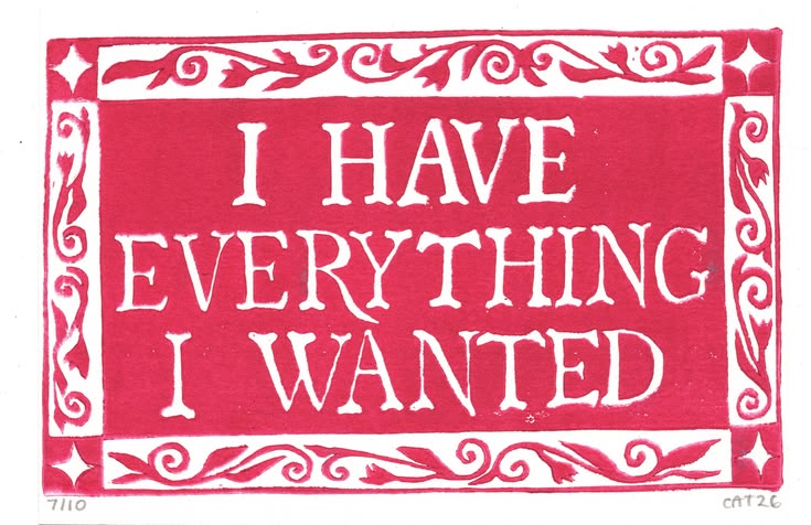 “i have everything i wanted” 2026
lyrics from garden song by