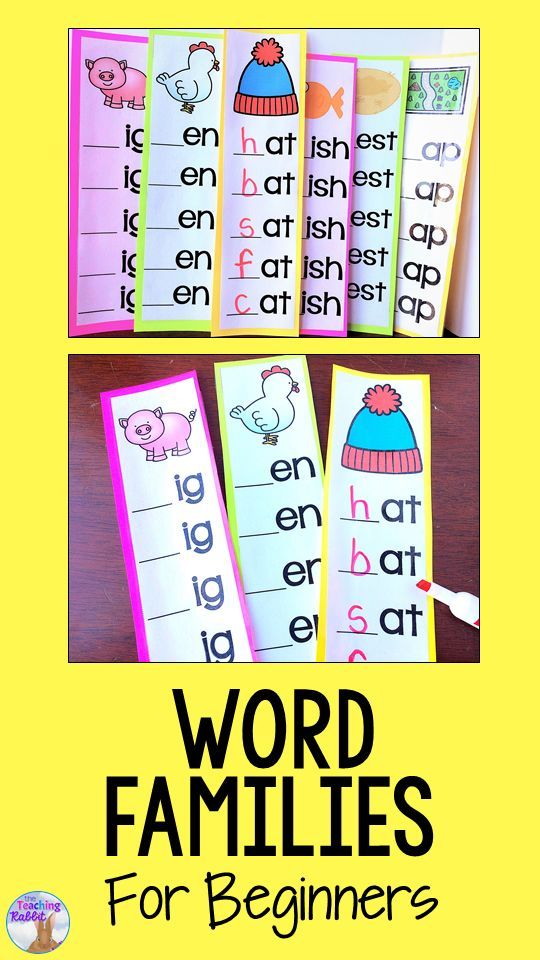 Teach word families using these fun dry erase strips with pi
