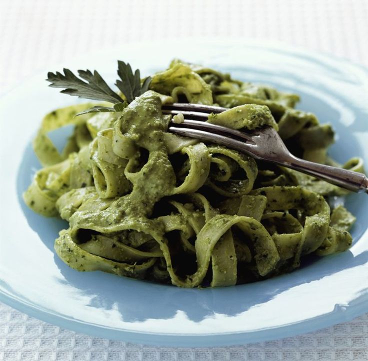 Try Creamy Tallarines Verdes, Noodles with Spinach Pesto