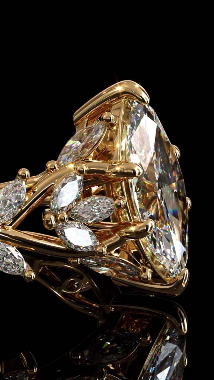 Sharp angles. Soft light. That marquise sparkle hits differe