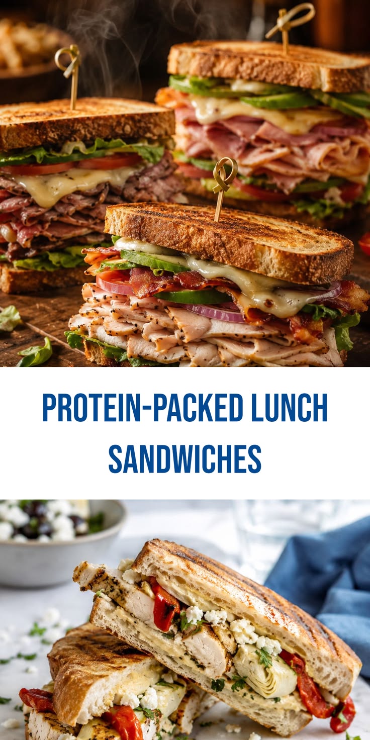 These high protein lunch sandwiches are packed with flavor a