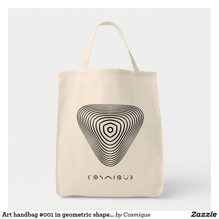 Art handbag #001 in geometric shape by Cosmique