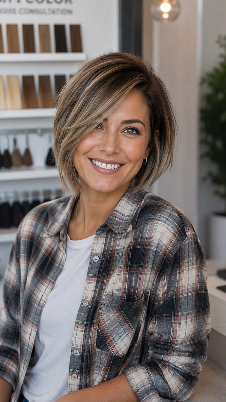 A Sleek Side Part Is All You Need for Polished Straight Hair