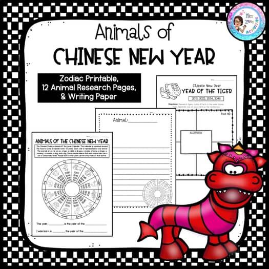 Animals of the Chinese New Year - Research Writing Activity 