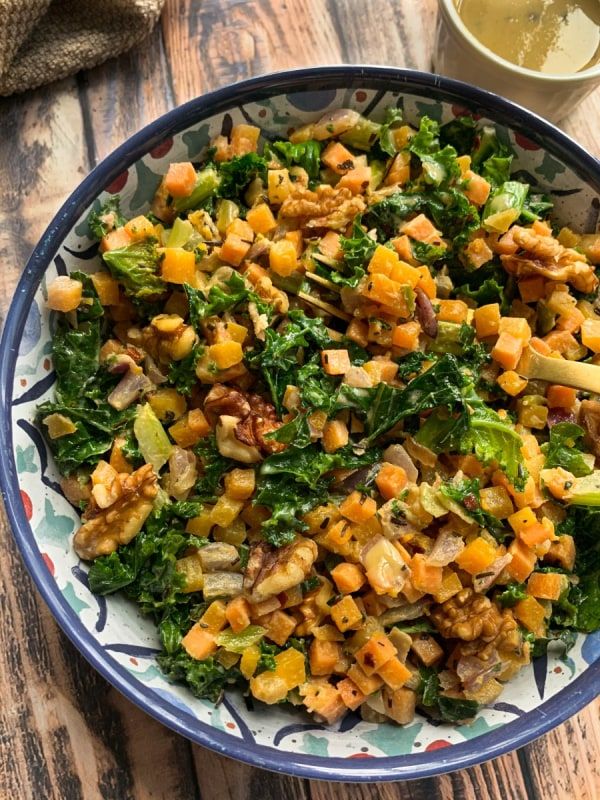 Holiday Hash Salad with Maple Tahini Dressing