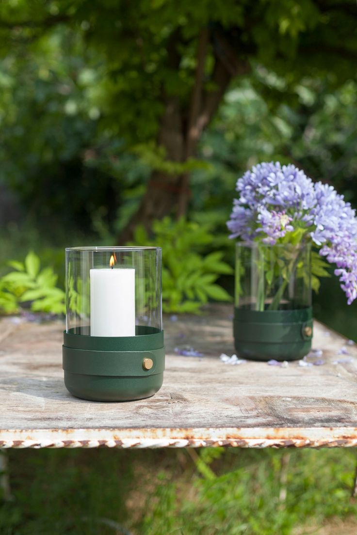Our Emma lantern, shown here in Forêt (British racing green)