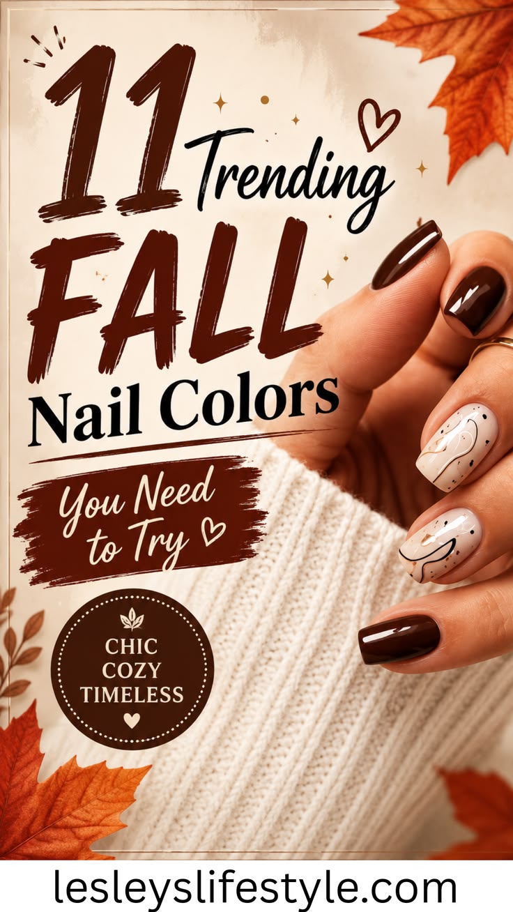 🍁 Ready to refresh your manicure for autumn? Discover 11 tre