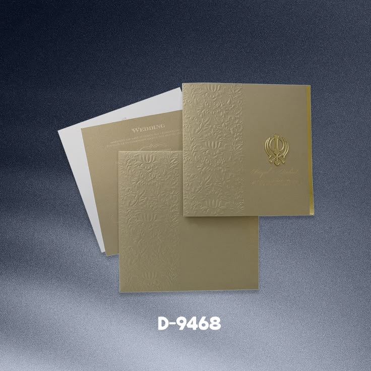 D-9468 Sikh wedding card with 2 inserts. Make your wedding m