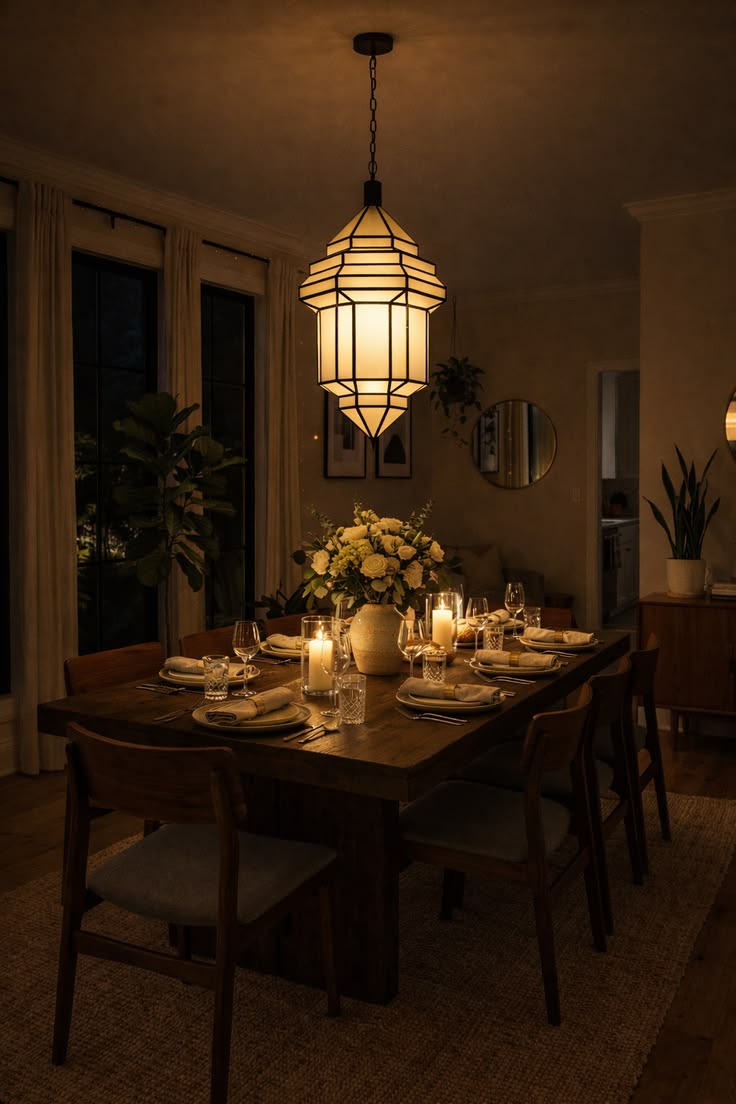 Elevate your dining space with this stunning Moroccan lanter