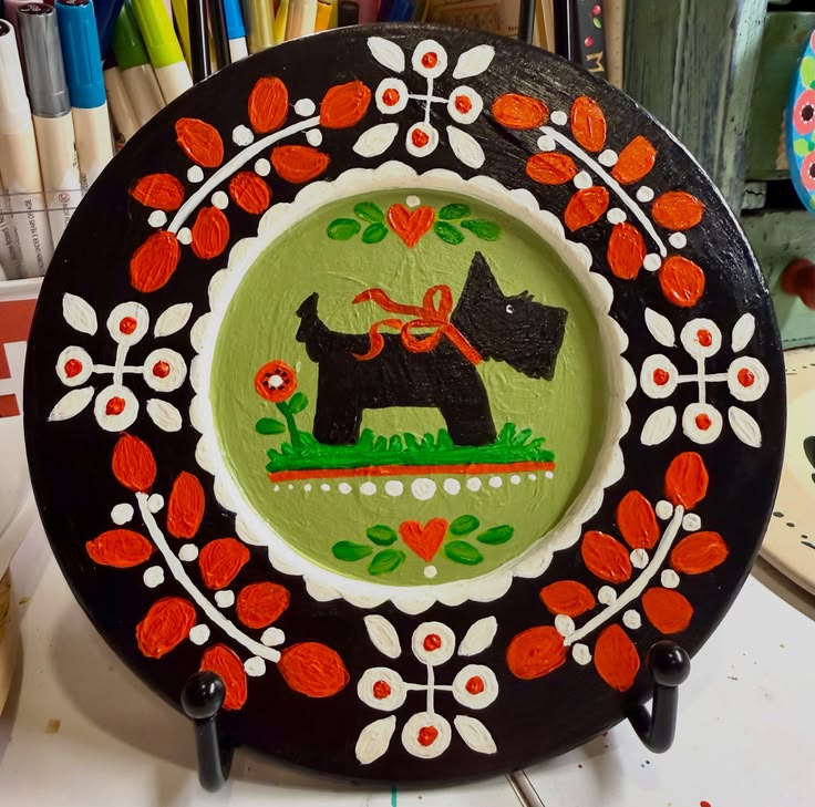 2 little 6 1/2” wooden plates, from the craft mothership, @f