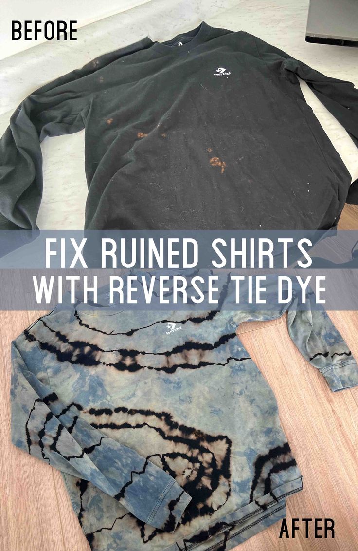 I fixed a bleached shirt by using reverse tie dye with color