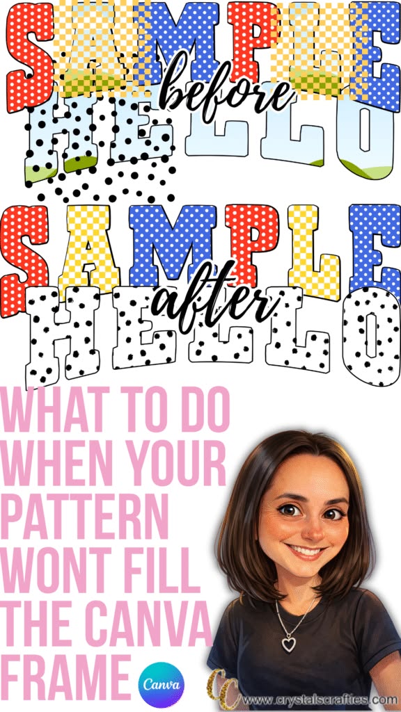 Canva frame won’t fill with your pattern? Learn two common r