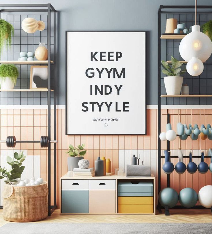 Keep your gym tidy and stylish with Scandinavian-inspired or