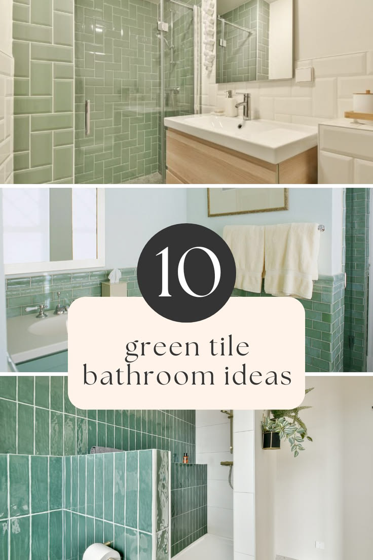 Incorporating green tiles into your bathroom design is a sim