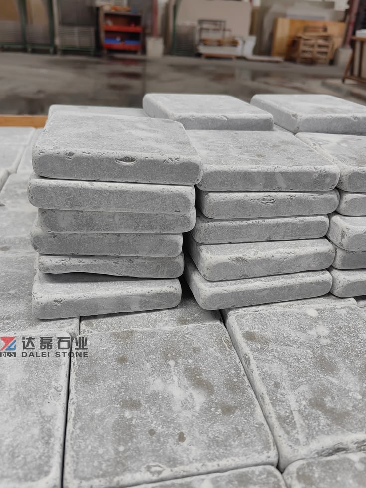 Our tumbled stone products featuring tumbled edges and textu