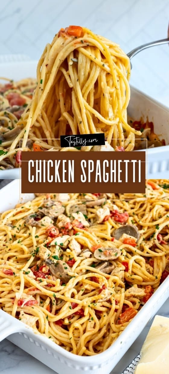 Quick & Easy Best Chicken Spaghetti Recipe - Tastilly