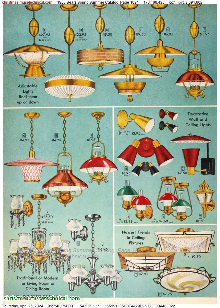 1956 Sears Spring Summer Catalog, Page 1091 - Catalogs & Wis