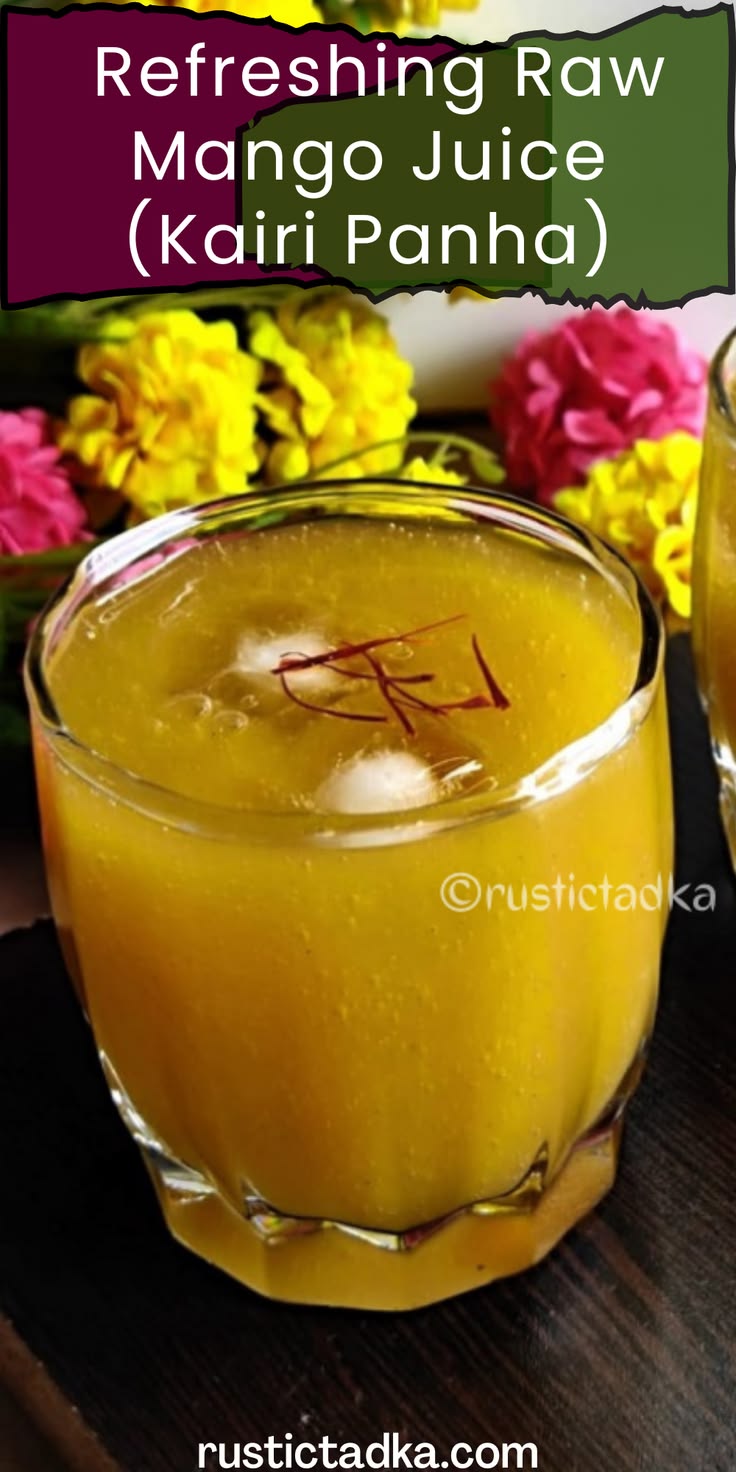 Raw Mango Juice also called as Kairiche Panha or Aam Panna i