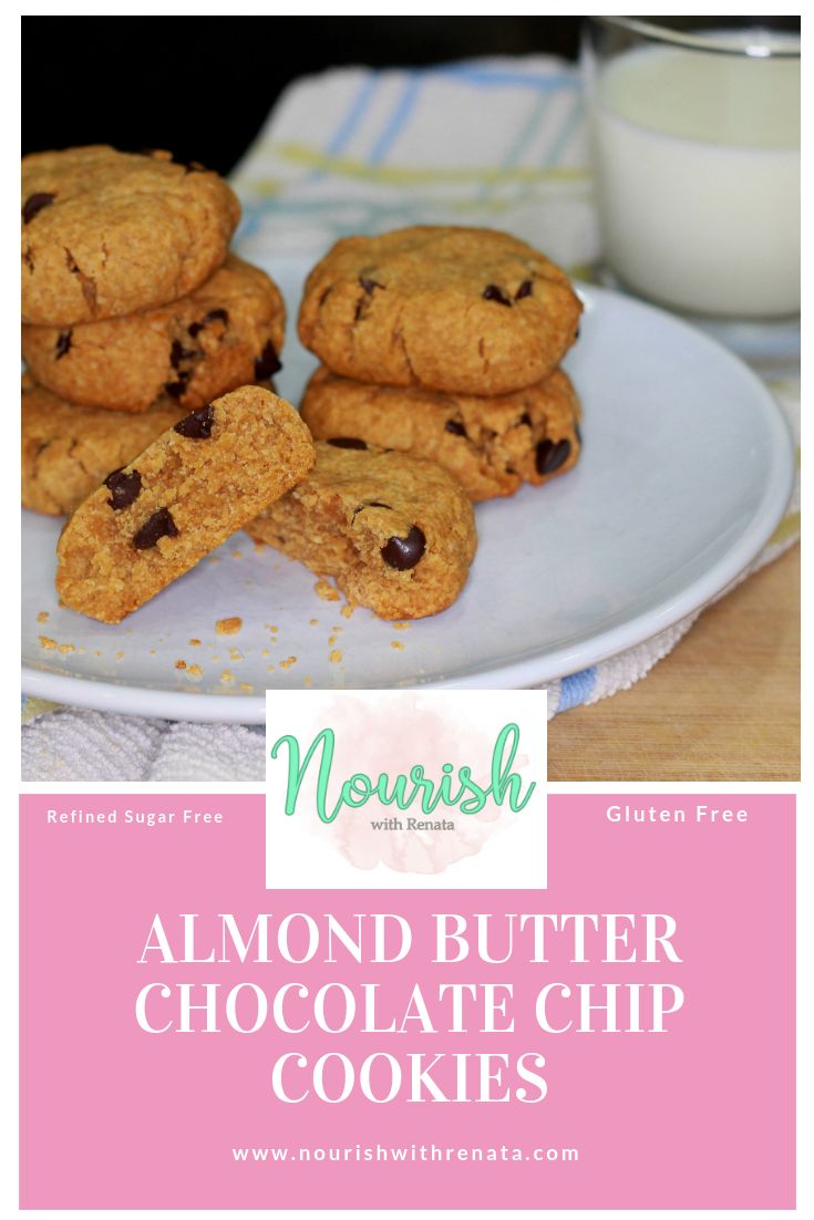 These Almond Butter Chocolate Chip Cookies are a family favo