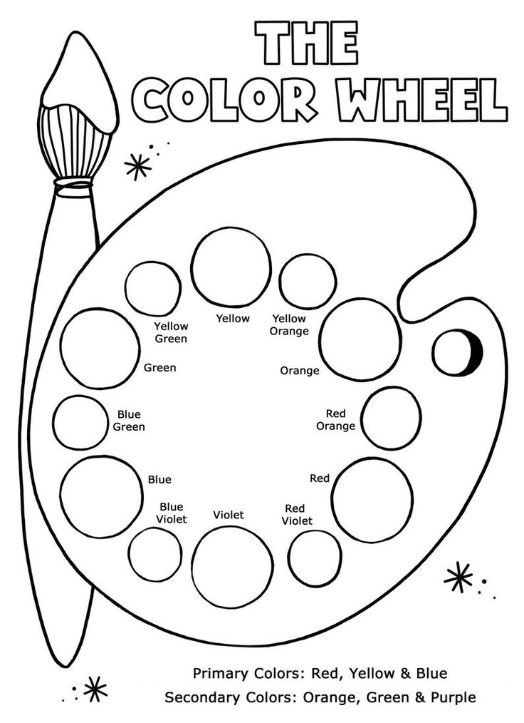 Color Wheel Printable | Kids Coloring Wheel | Color Wheel Ac