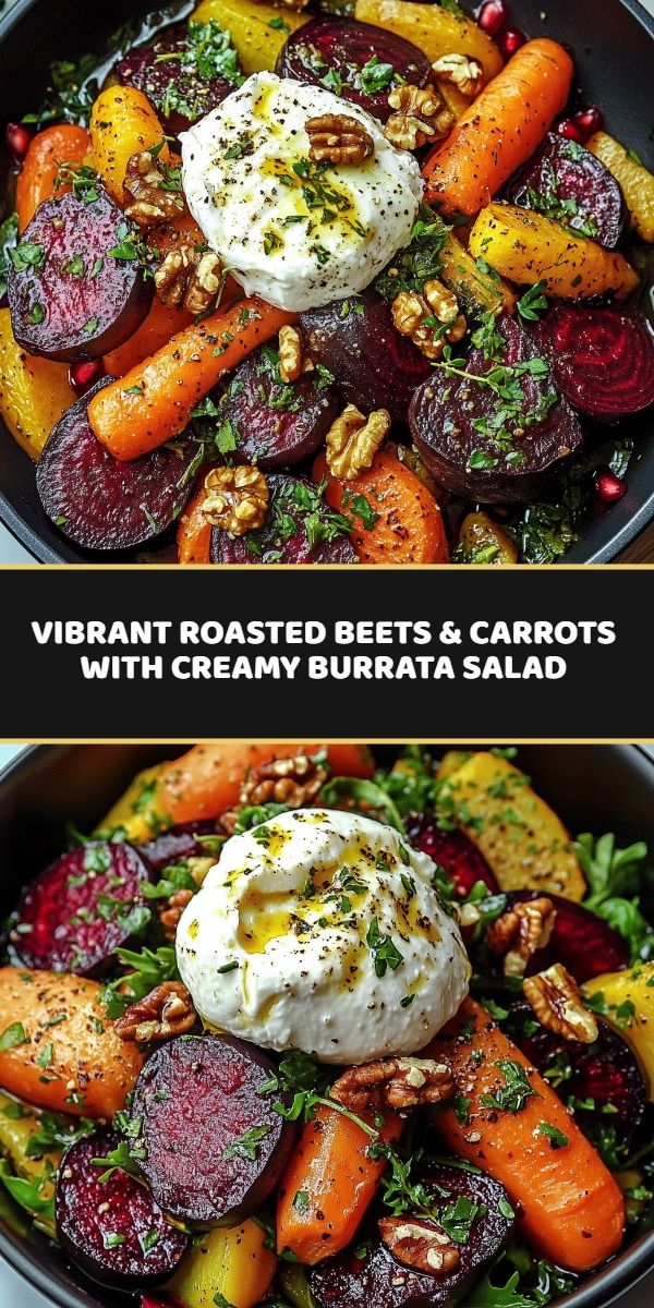 Roasted beets and carrots come together in a colorful, flavo