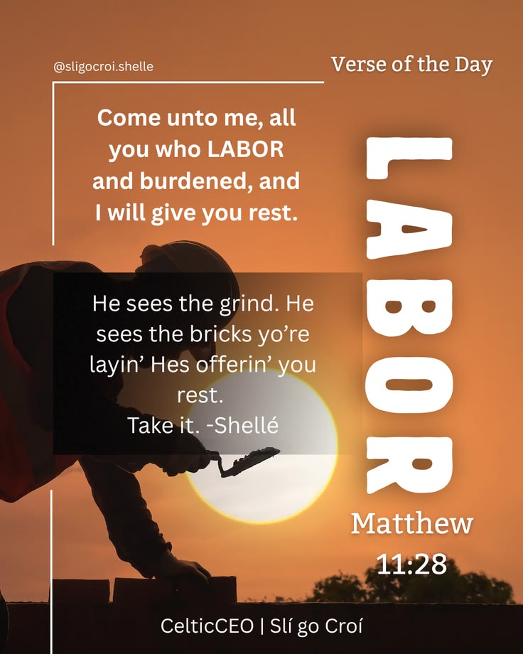 Feeiling Tired from the grind? Jesus sees yo're LABOR.

"Com