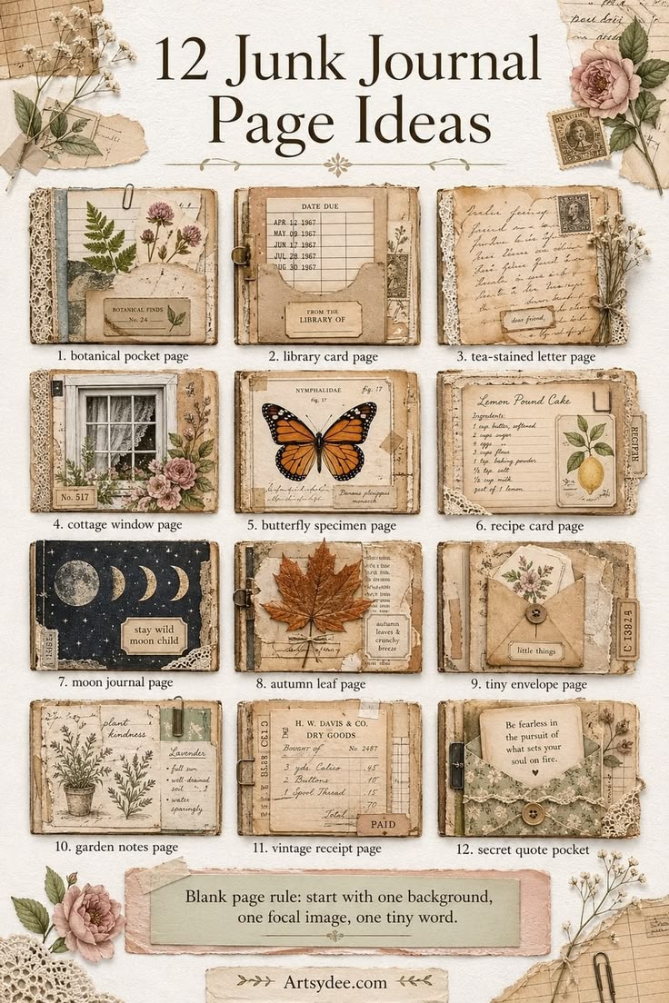 Create a stunning vintage junk journal with our 55  Free Jun