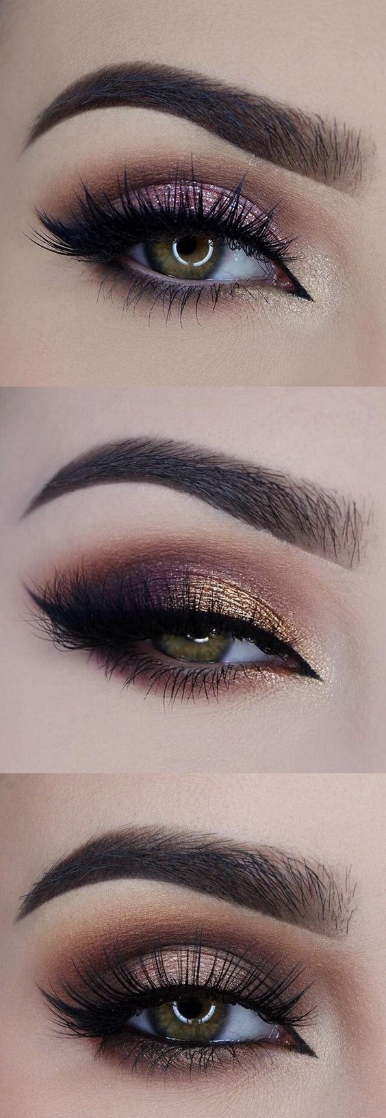 Build lustrous and exotic eye looks with this palette of nin