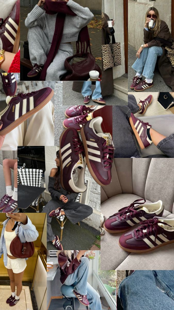 adidas samba shoes burgundy - ≈130€ - courir.com > ID :: 151