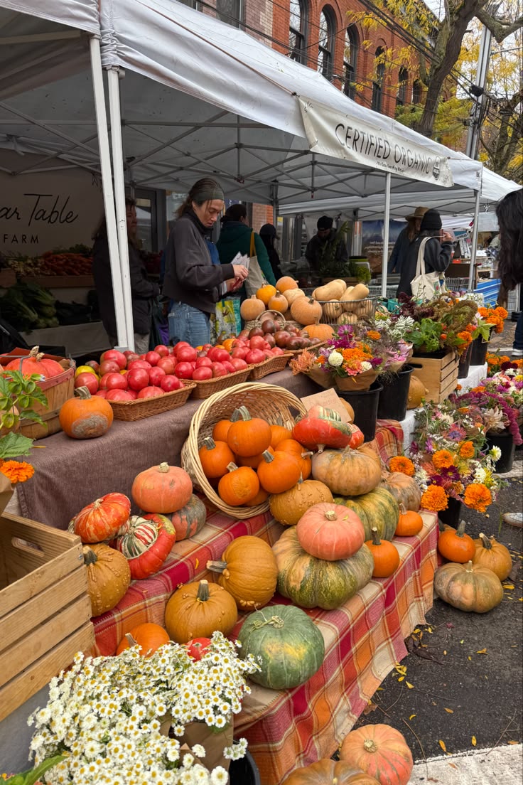 The Ballard Farmers Market is a Seattle Sunday ritual, rain 