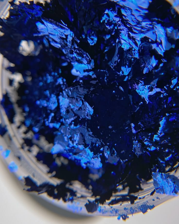 Our Navy Foil Flakies feature ultra-thin metallic flakes in 