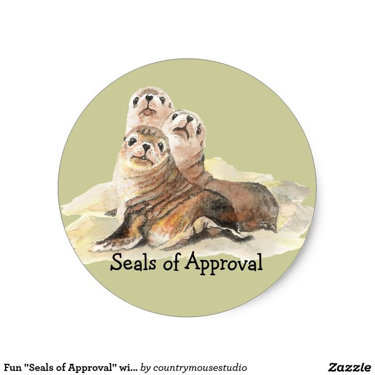 Fun "Seals of Approval" with Cute Watercolor Seals Classic R