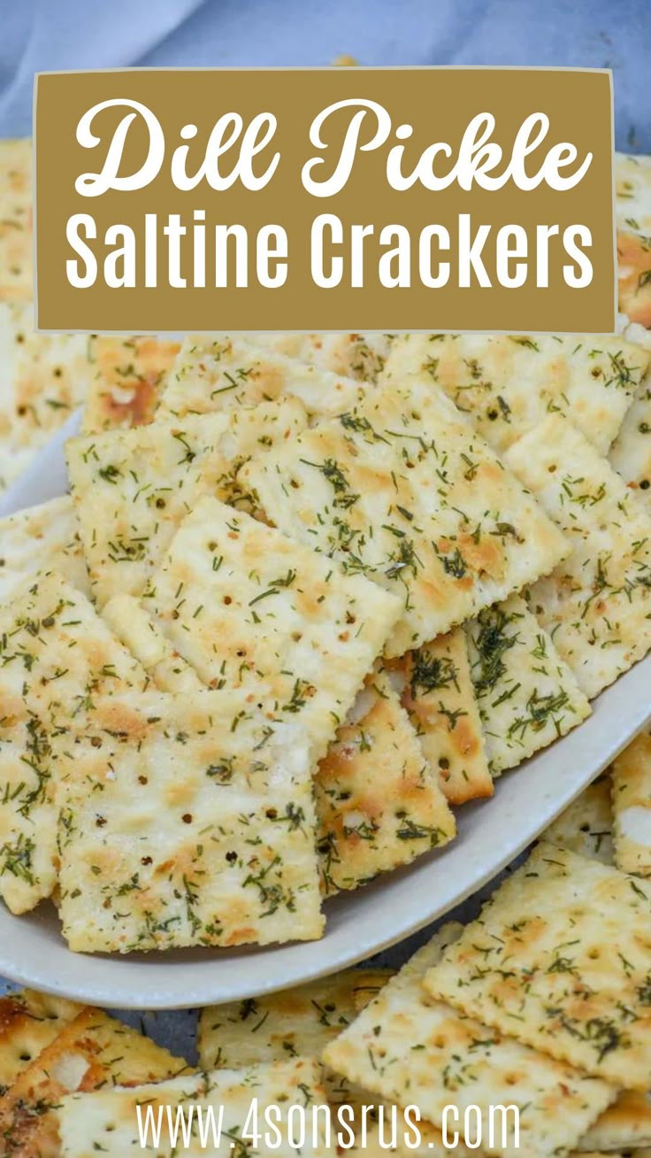 Dill pickle saltine crackers are a delicious way to enjoy th