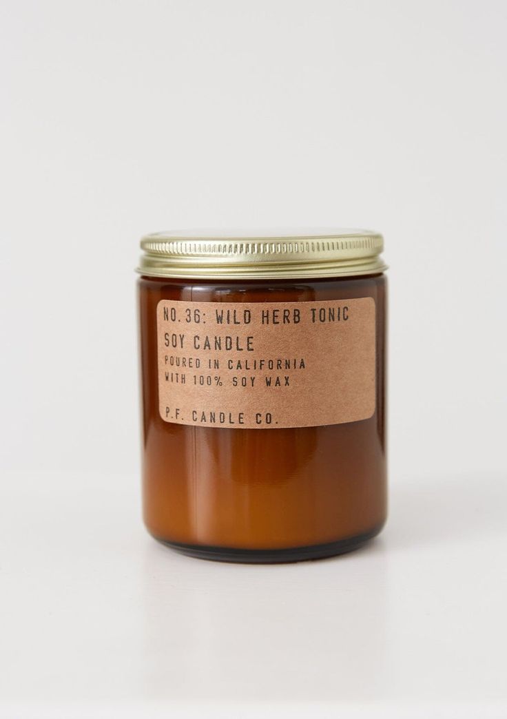 The Wilb Herb Tonic candle is reminiscent of barefoot walks 