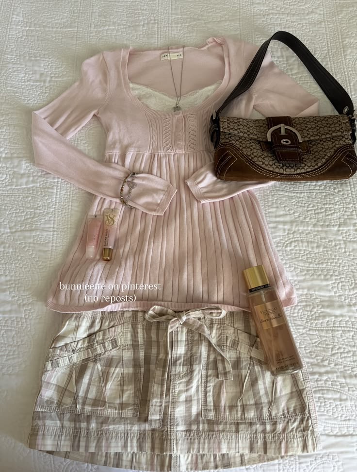 2000s coquette aeropostale babydoll top plaid skirt neapolit