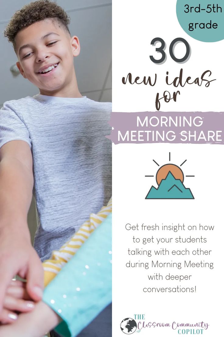 Looking for ideas to help foster a sense of classroom commun