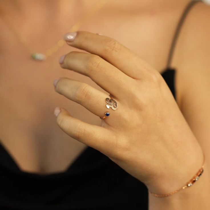 Name Birthstone Ring Personalized Birthstone Rings Diamond |