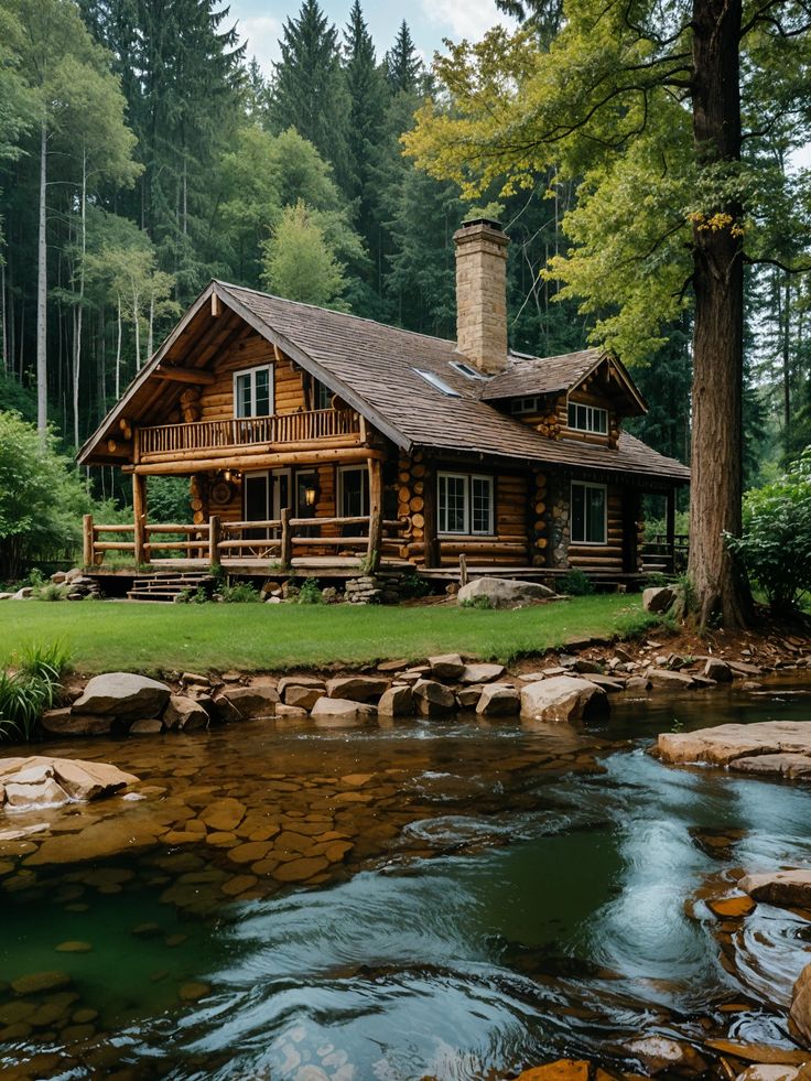 Riverside refuge! 🌊 Where wilderness meets comfort. What's y
