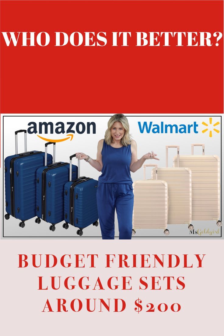 Let's compare two sets of hard sided luggage-both around $20