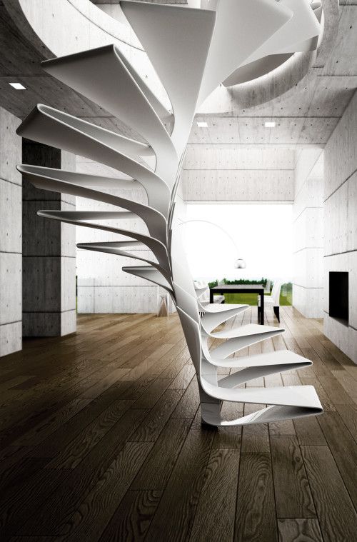 Folio Staircase by Disguincio & Co, a sensual design of a sc