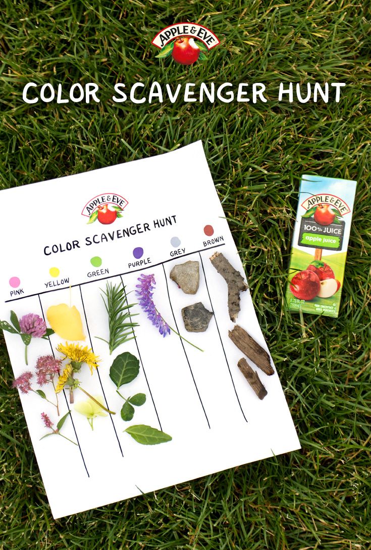Our color scavenger hunt will keep the kids busy playing out