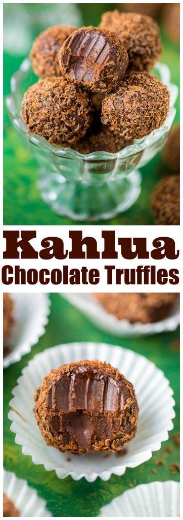 Melt-in-your-mouth Kahlua Chocolate Truffles are made with j