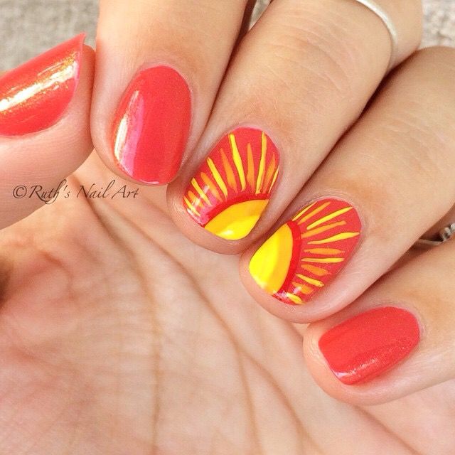 Sunrise nail art