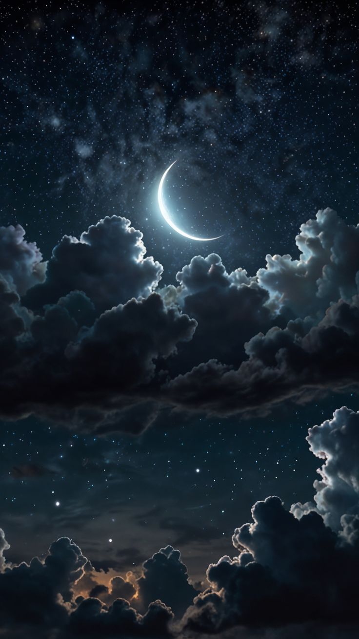 Experience the serene beauty of a starlit night with this ca