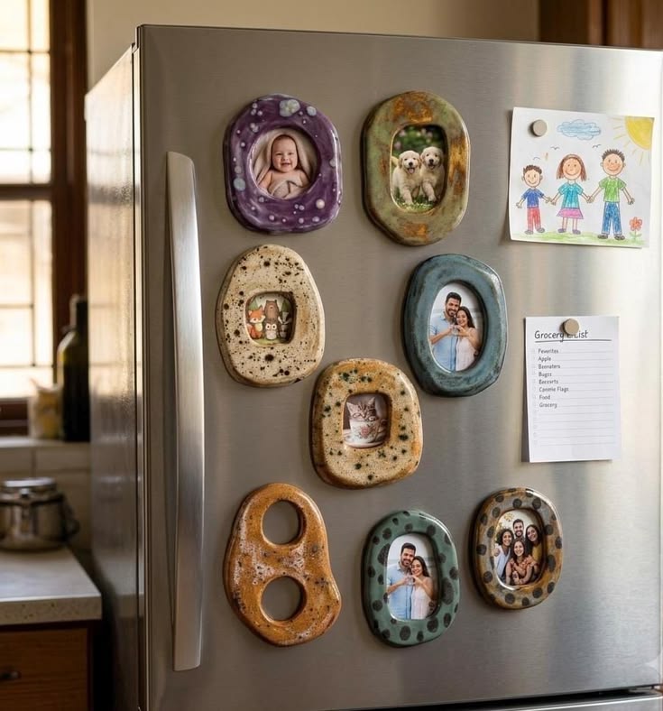 Ceramic Photo Frame Fridge magnet - Ceramic polaroid frame f