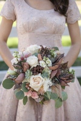 Copper Fall wedding Bouquet - love the earthy, muted shades