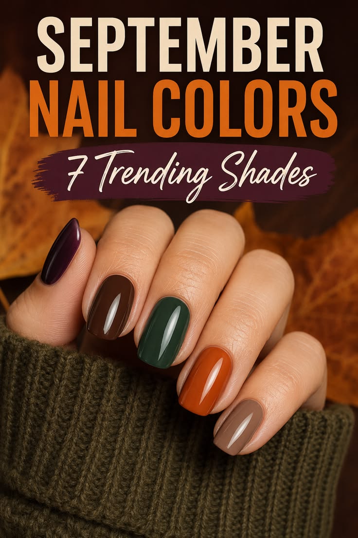 Discover September nail colors including plum, chocolate bro
