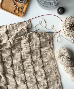 Reversible Blanket Knitting Pattern for Worsted Yarn - Baby 