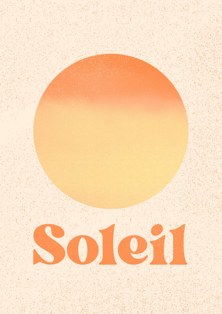 Orange and Yellow Gradient Minimalist Retro Sun Poster Canva